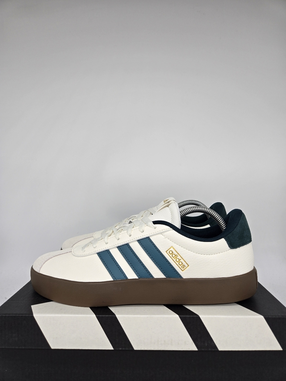 adidas Men's VL Court 3.0 JR8635 White Teal Shoes Size 9.5 New